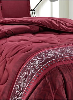 Moon 4 Pieces Single Size 160x210Cm Comforter Set Medium Filling Bedding Set for All Season Includes 1Comforter 1Bedsheet 1Pillow Shams and 1Cushion cases  - Image 5
