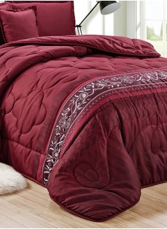 Moon 4 Pieces Single Size 160x210Cm Comforter Set Medium Filling Bedding Set for All Season Includes 1Comforter 1Bedsheet 1Pillow Shams and 1Cushion cases  - Image 4