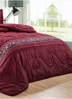 Moon 4 Pieces Single Size 160x210Cm Comforter Set Medium Filling Bedding Set for All Season Includes 1Comforter 1Bedsheet 1Pillow Shams and 1Cushion cases  - Image 3