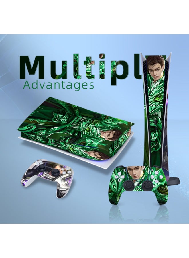 general Suitable For Sony PS5 Game Sticker Digital Version Protective Film Cool Fashion Trendy Game Full Set Of Sticker Film-Color:PS5SlimDigitalQT-18331 - Image 2