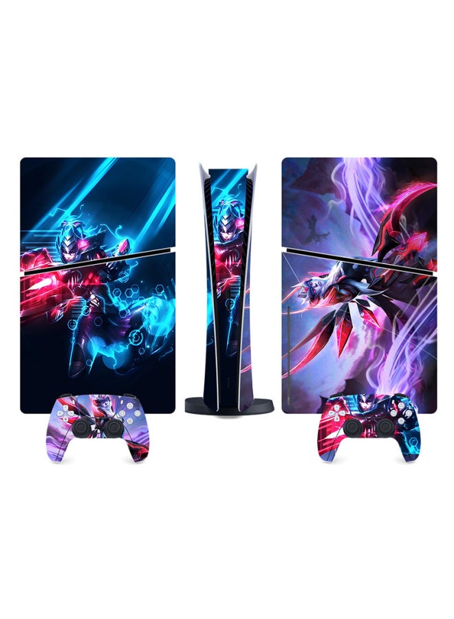 general Suitable For Sony PS5 Game Sticker Digital Version Protective Film Cool Fashion Trendy Game Full Set Of Sticker Film-Color:PS5SlimDigitalQT-18331 - Image 3