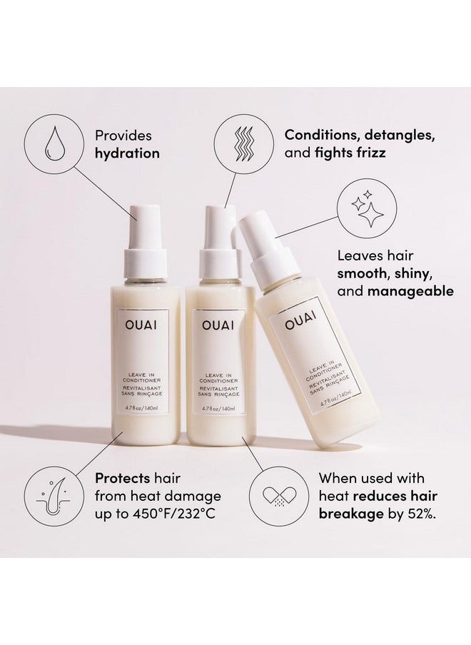 Ouai - OUAI Leave In Conditioner & Heat Protectant Spray - Prime Hair for Style, Smooth Flyaways, Add Shine and Use as Detangling Spray - No Parabens, Sulfates or Phthalates (4.7 oz) - Image 1