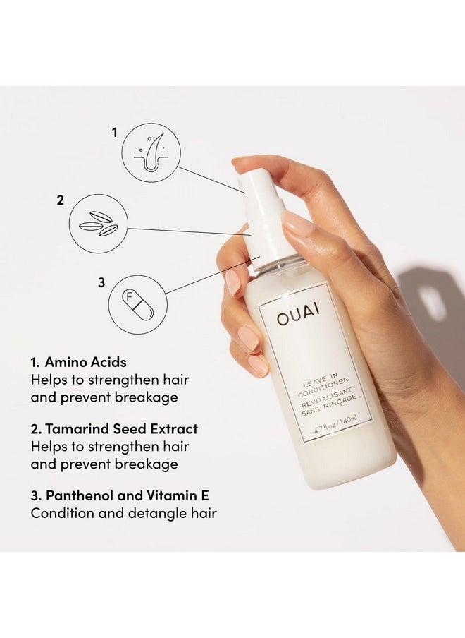 Ouai - OUAI Leave In Conditioner & Heat Protectant Spray - Prime Hair for Style, Smooth Flyaways, Add Shine and Use as Detangling Spray - No Parabens, Sulfates or Phthalates (4.7 oz) - Image 1