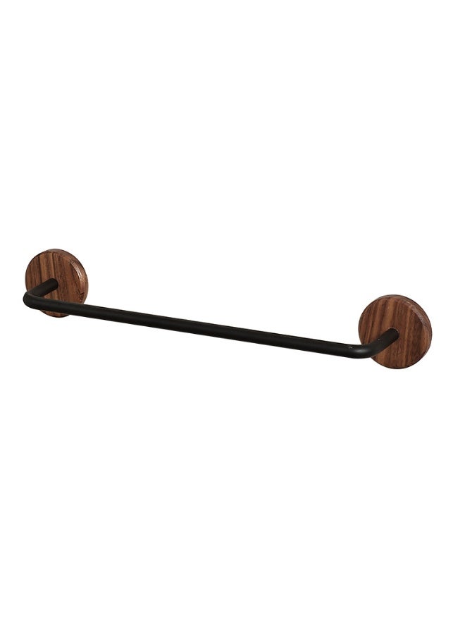 MIXDE 2PCS  Walnut Bathroom Towel Rack No Drill, Minimalist Design, Space-Saving Organizer for Bathroom u0026 Vanity (Waterproof, Rustic Wood)  - Image 2