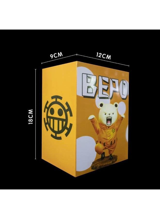 Generic - One Piece King Of Red Heart Pirates Group Luo GK Kung Fu Bebo Bear BEPO Kung Fu Bear Hand-made Model-Color:Yellow - Image 1