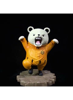 One Piece King Of Red Heart Pirates Group Luo GK Kung Fu Bebo Bear BEPO Kung Fu Bear Hand-made Model-Color:Yellow