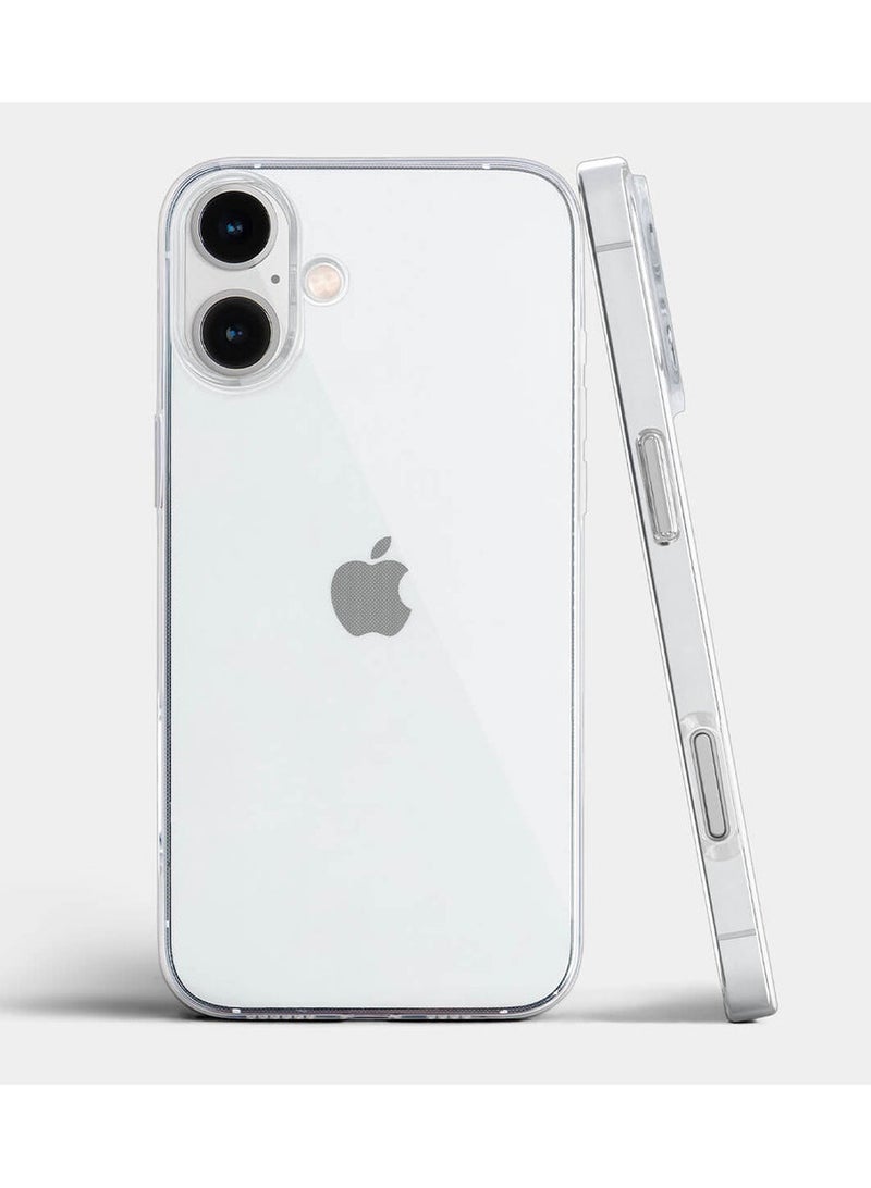 بروماس حافظة شفافة لهاتف آيفون 16 بلس - حماية من السقوط، مقاومة للخدش، مضادة للاصفرار مع حماية مزدوجة الطبقة - Image 1