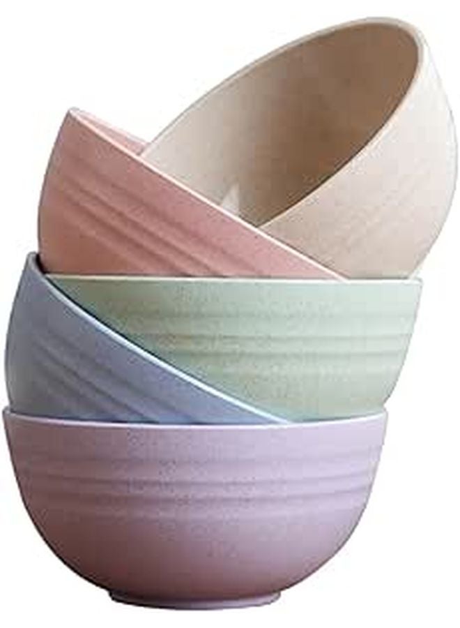 Wheat Straw Salad Soup Bowls Set 13 5cm Lightweight 5 Pieces Dinnerware - Image 1
