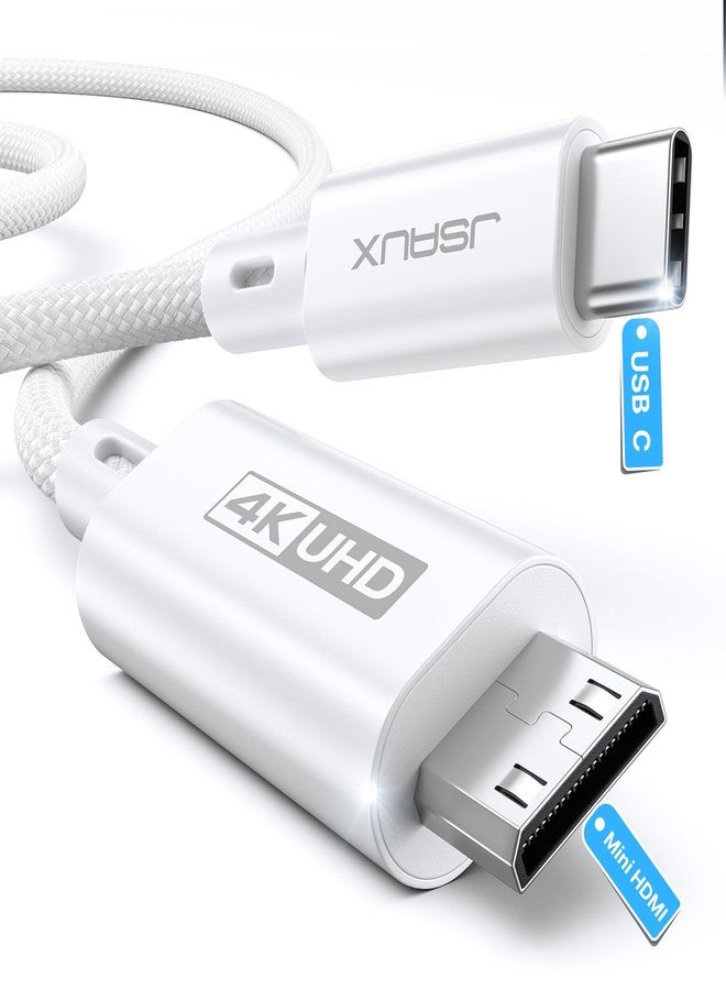 JSAUX USB-C to Mini HDMI Cable 3FT (NOT HDMI), Laptop to Portable Monitor Cable, High Speed 4K Cord (4K@30Hz/2K@60Hz/1080P), Compatible with Portable Monitor, Steam Deck, Laptop, Phone, ROG Ally - Image 1