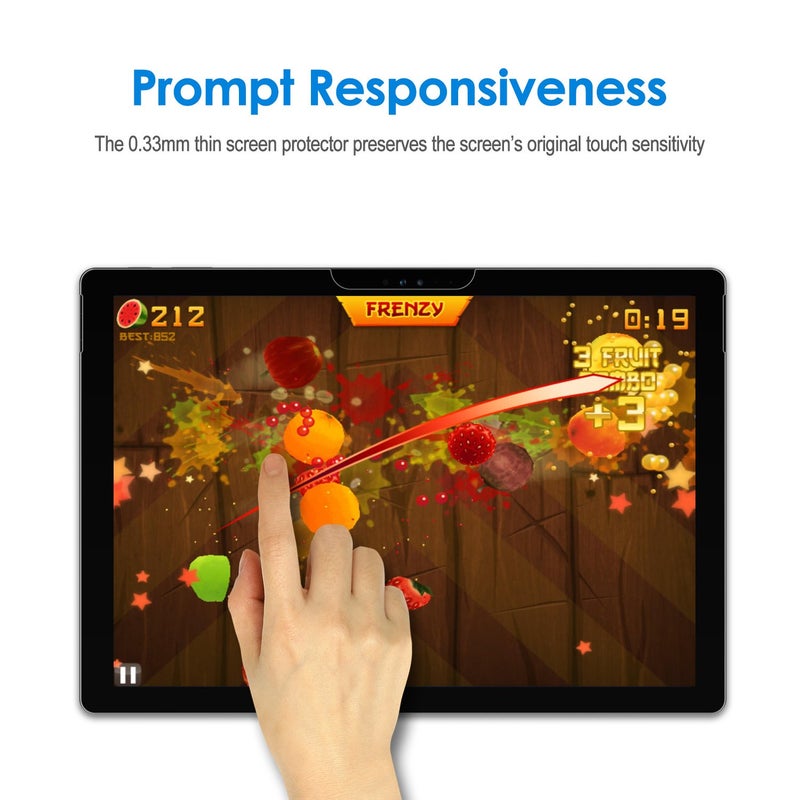 JETech Screen Protector for Microsoft Surface Pro 6/5/4, Tempered Glass Film - Image 4