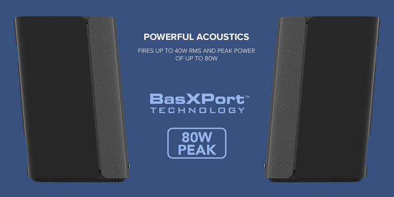 Creative Creative T100 2.0 Compact Hi-Fi Speakers, up to 80W Peak Power with Bluetooth 5.0, Optical-in, AUX-in, Wide Soundstage and Audio Clarity with Bass Control for Computers and Laptops (Black)  - Image 5
