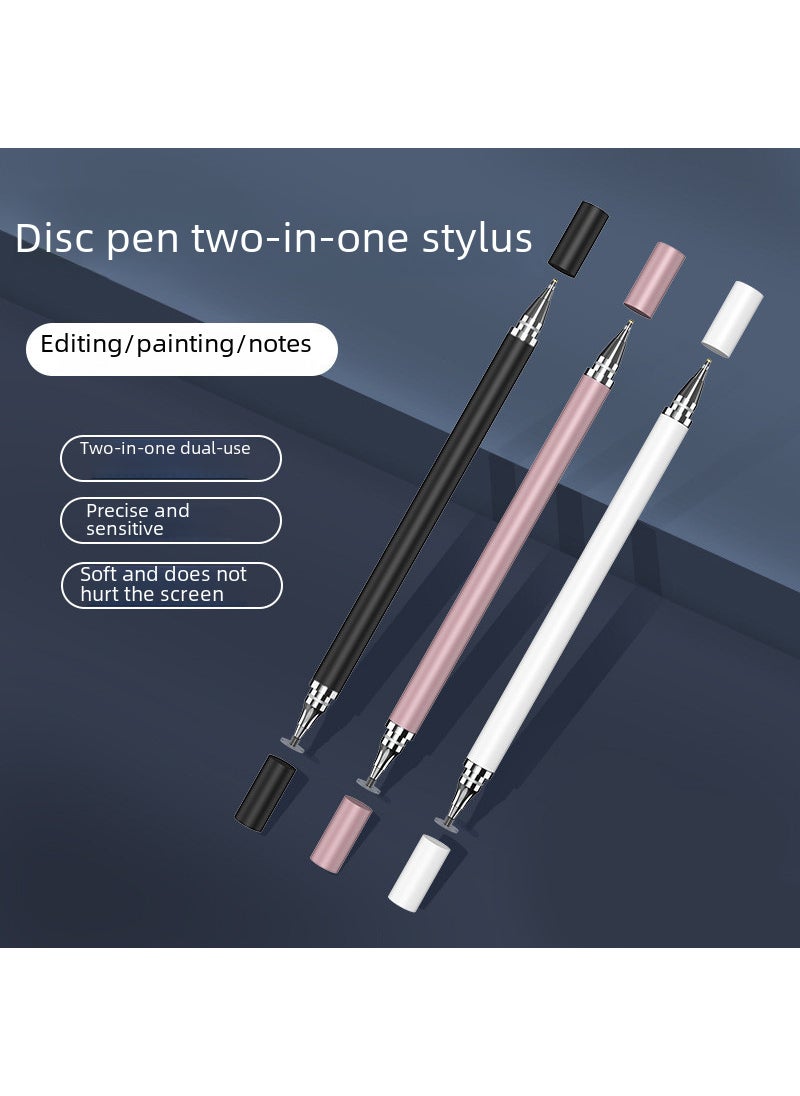 Generic 2-in-1 Stylus Pen for Touchscreen Devices Black [disc Pen + ballpoint pen]] 