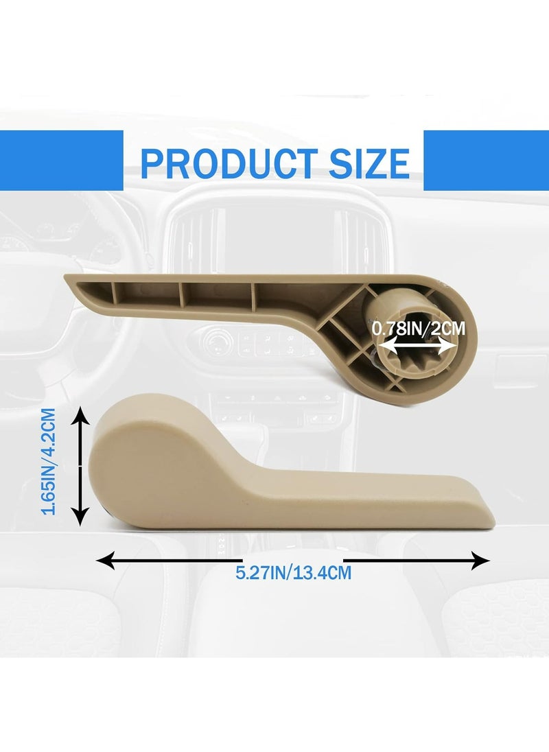 2PCS Seat Recliner Handle Lever Front Left+Right Side Compatible with 2007-2013 Chevy Chevrolet Avalanche Silverado Suburban, GMC Sierra Yukon Replaces 15232595 15232599 Beige