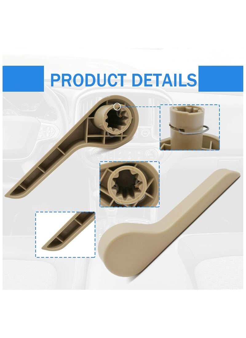 2PCS Seat Recliner Handle Lever Front Left+Right Side Compatible with 2007-2013 Chevy Chevrolet Avalanche Silverado Suburban, GMC Sierra Yukon Replaces 15232595 15232599 Beige