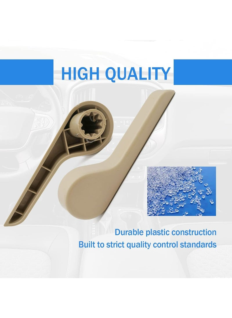 2PCS Seat Recliner Handle Lever Front Left+Right Side Compatible with 2007-2013 Chevy Chevrolet Avalanche Silverado Suburban, GMC Sierra Yukon Replaces 15232595 15232599 Beige