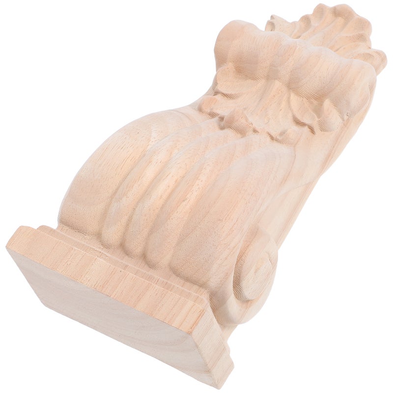 2pcs Wood Corbel for Shelves Decorative: Shelf Bracket Corner Onlay - Farmhouse Decor Unfinished Applique for Furniture Support - Image 5