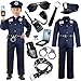 Joycover Police Officer Costume for Kids Cop Costume Outfit Set with Toy Accessories Halloween Costumes for Boys - Image 2