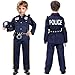 Joycover Police Officer Costume for Kids Cop Costume Outfit Set with Toy Accessories Halloween Costumes for Boys - Image 4
