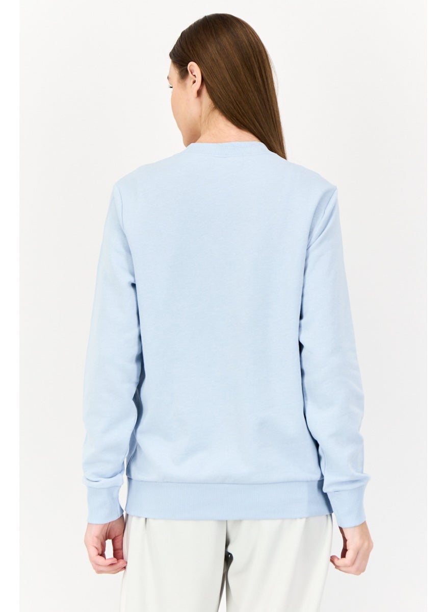 Reebok Women Sportswear Fit Long Sleeves Outdoor Sweatshirt, Light Blue  - Image 3