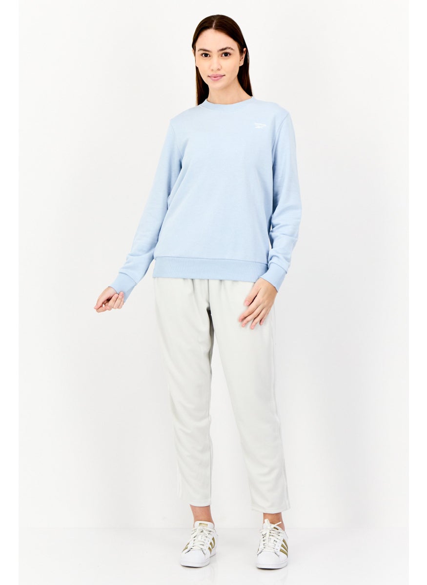 Reebok Women Sportswear Fit Long Sleeves Outdoor Sweatshirt, Light Blue  - Image 4