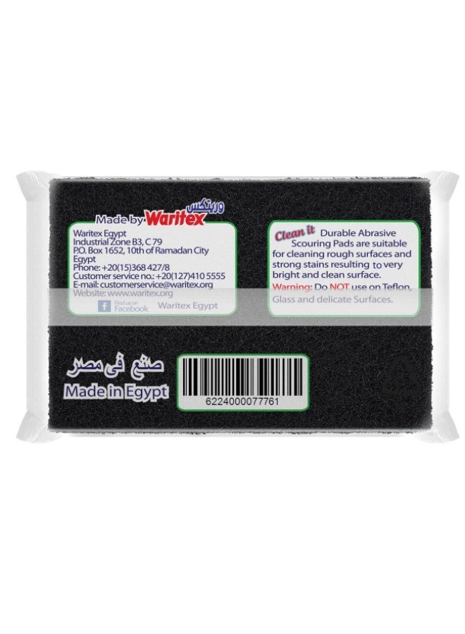 Clean It A set of heavy-duty abrasive scouring pads for tough cleaning; dishwashing sponges for removing stubborn grease. - Image 3