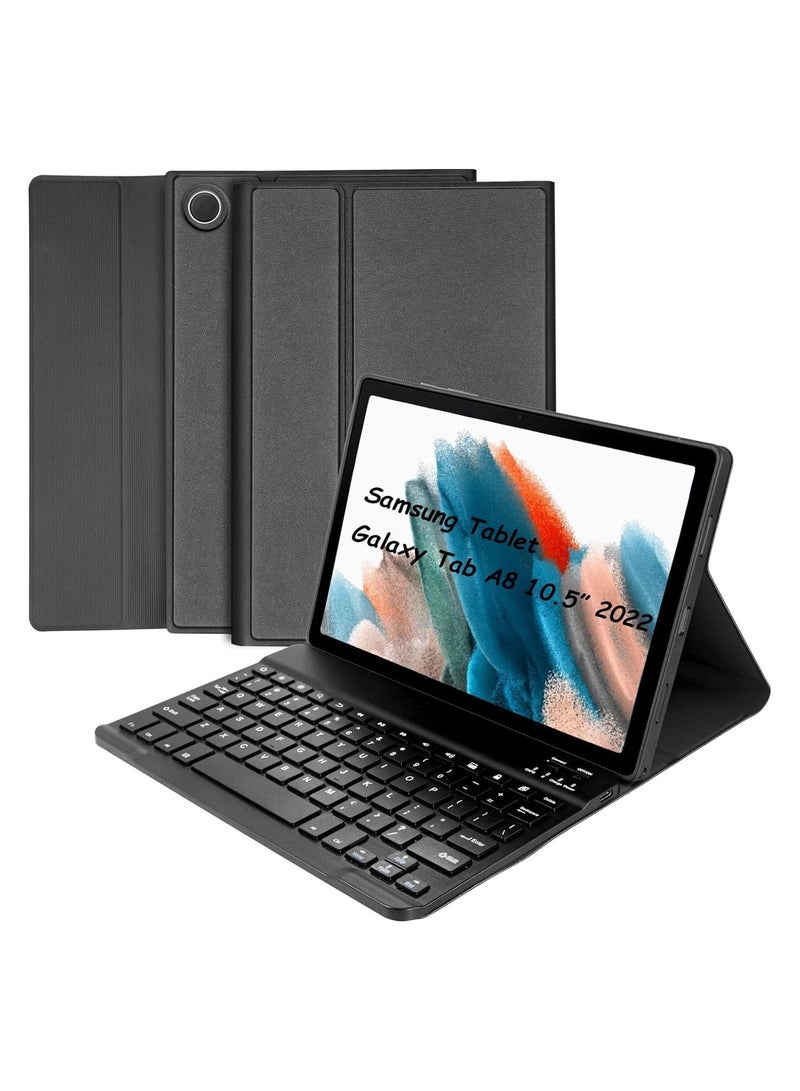 ELTRAZONE Keyboard Case for Samsung Galaxy Tab A8 10.5 inch - Smart Wireless BT Detachable Waterproof Magnetic Folio Stand Tablet Keyboard Cover - Slim Protective Leather Keyboard Case - Image 1