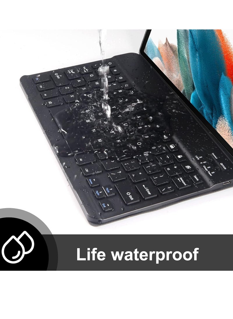 ELTRAZONE Keyboard Case for Samsung Galaxy Tab A8 10.5 inch - Smart Wireless BT Detachable Waterproof Magnetic Folio Stand Tablet Keyboard Cover - Slim Protective Leather Keyboard Case - Image 5