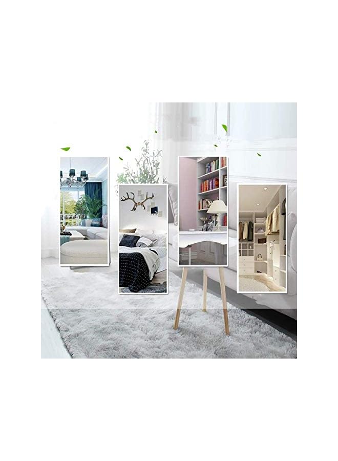 The Bros سجاد منطقة سجادة شاجي لغرفة المعيشة وغرفة النوم سجادة كبيرة فخمة حديثة حصيرة غير قابلة للانزلاق سجادة متعددة الأحجام ديكور منزلي داخلي (رمادي أبيض، 80 × 120 سم) - Image 3