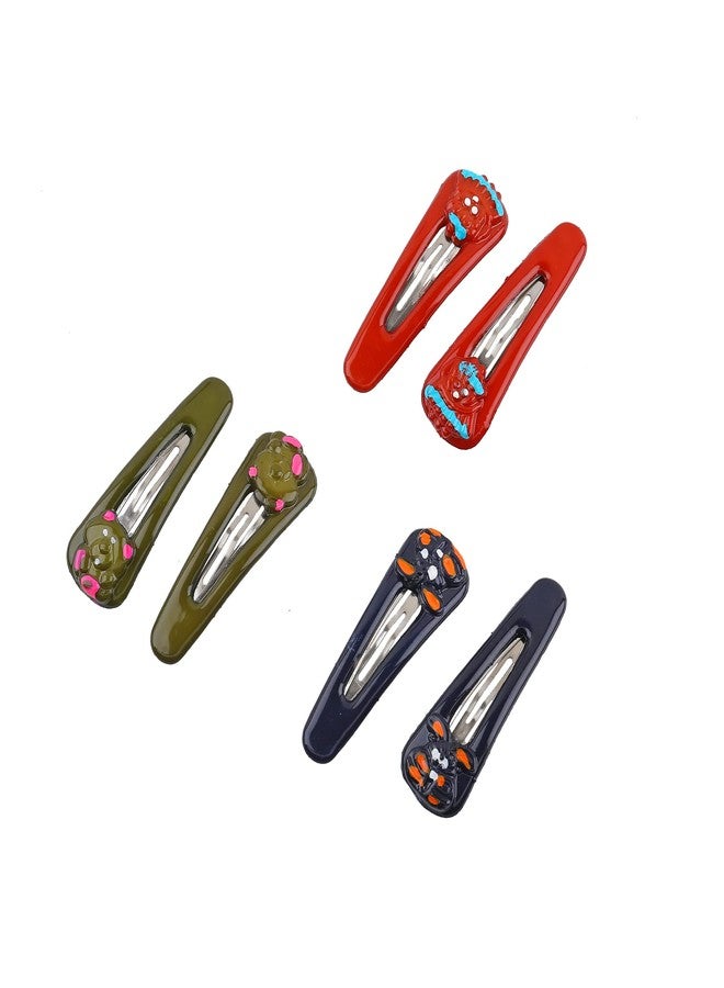 Estele Multicolor Beautiful Metal Hair Tik-tak Clips for Womens/girls (Pack of 6) - Image 5