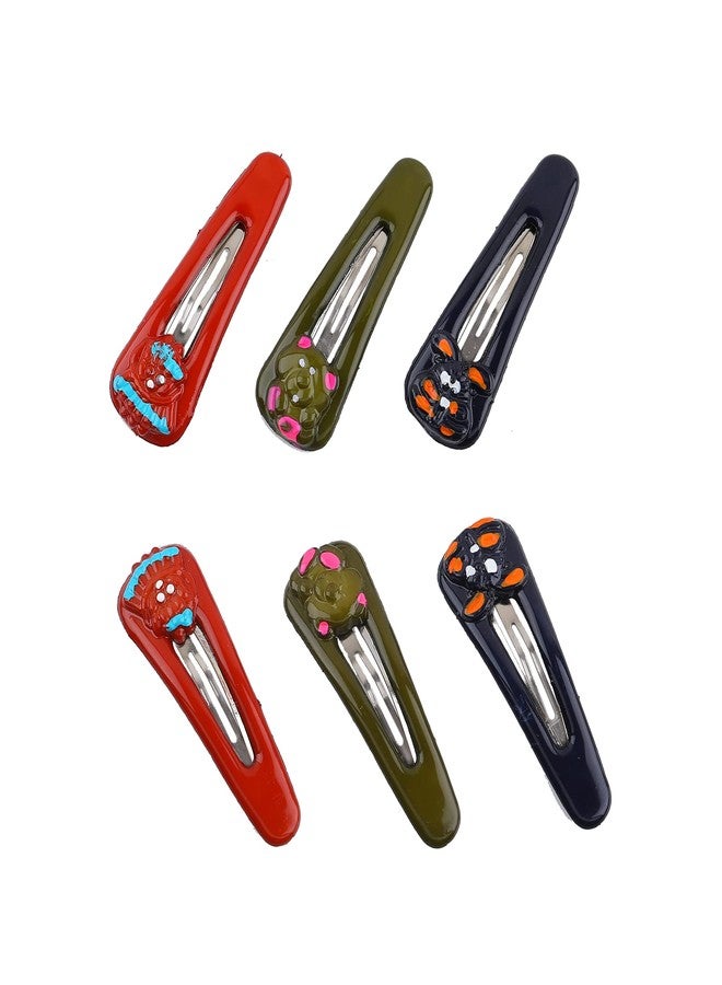 Estele Multicolor Beautiful Metal Hair Tik-tak Clips for Womens/girls (Pack of 6) - Image 2