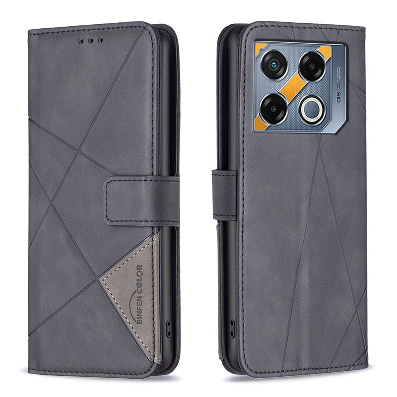 HuHa Case Cover For Infinix GT 20 Pro 5G Magnetic Buckle Rhombus Texture Leather Phone Case(Black) - Image 1