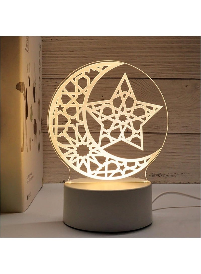 Islamic 3D LED Night Light 16 Colors Acrylic Table Lamp Touch & Remote Control USB/Battery Powered Ramadan Eid Gift Decoration - Image 4