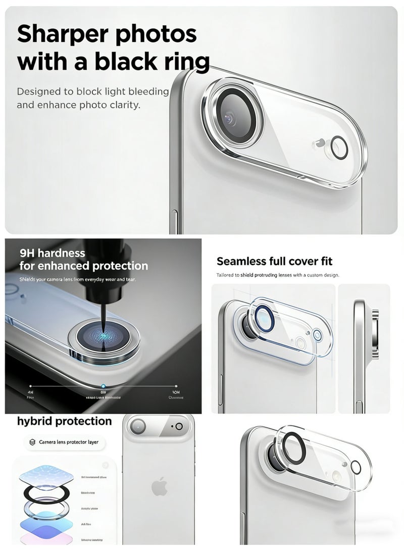 Nova future 2 in 1 Apple iPhone Air Protection Pack - Anti-Peeping Privacy Glass Screen Protector & Camera Lens Protector, Premium Edge-to-Edge, High Transparency, Anti-Explosion, Easy Installation - Image 5