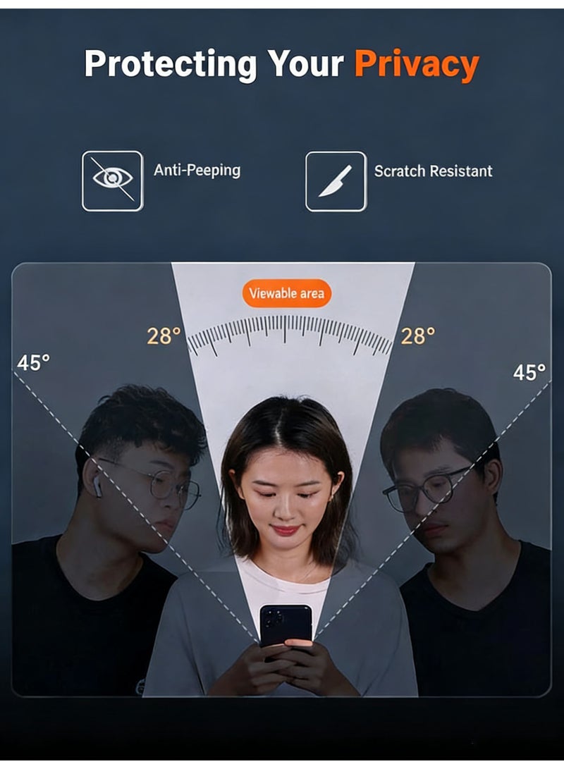 Nova future 2 in 1 Apple iPhone Air Protection Pack - Anti-Peeping Privacy Glass Screen Protector & Camera Lens Protector, Premium Edge-to-Edge, High Transparency, Anti-Explosion, Easy Installation - Image 3
