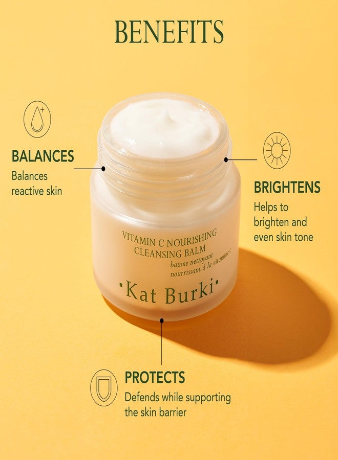 KAT BURKI 8% Stabilized Vitamin C & Vitamin E Nourishing Cleansing Balm. Illuminating, Hydrating & Antioxidant Makeup Remover & Face Cleanser. Includes 1 Muslin Cloth, 3.4 fl. oz. - Image 3