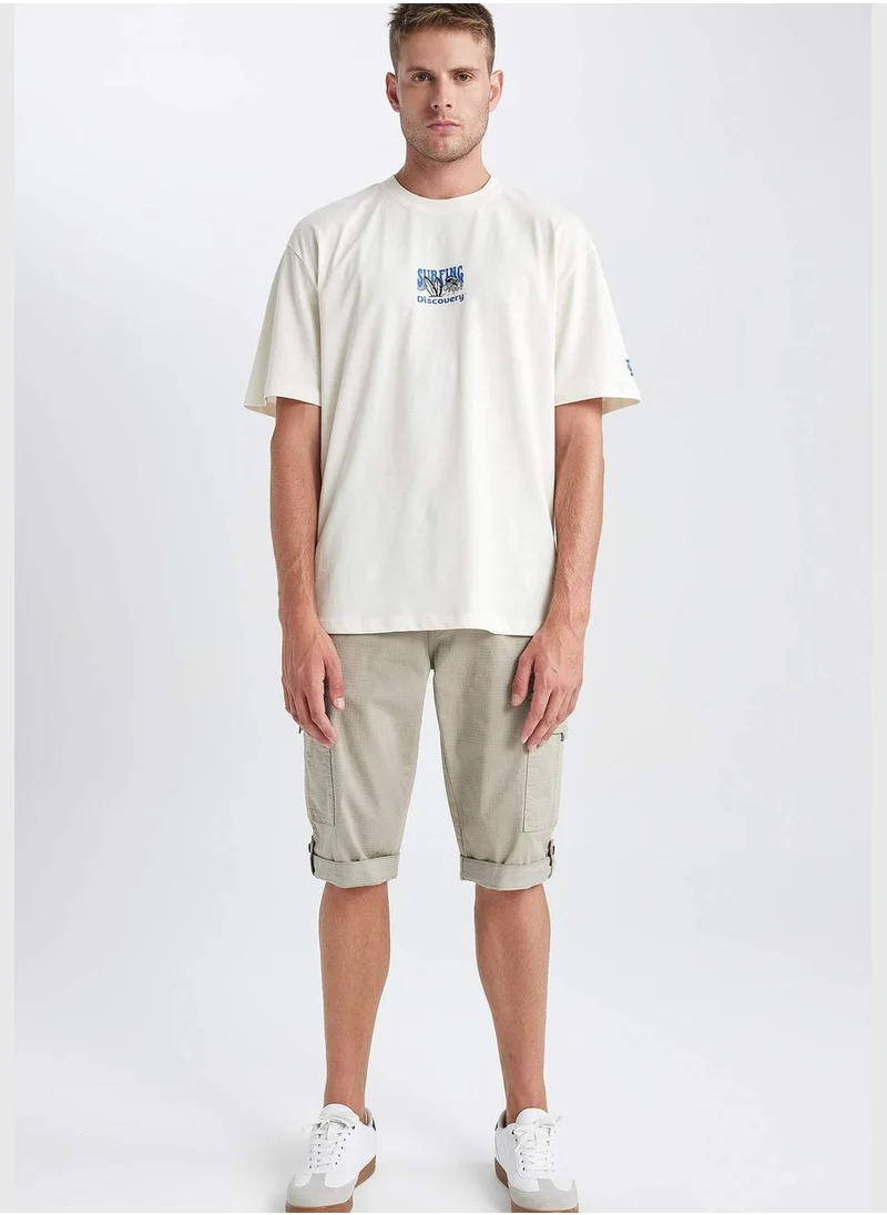 DeFacto Regular Fit Cargo Capri Cotton Capri