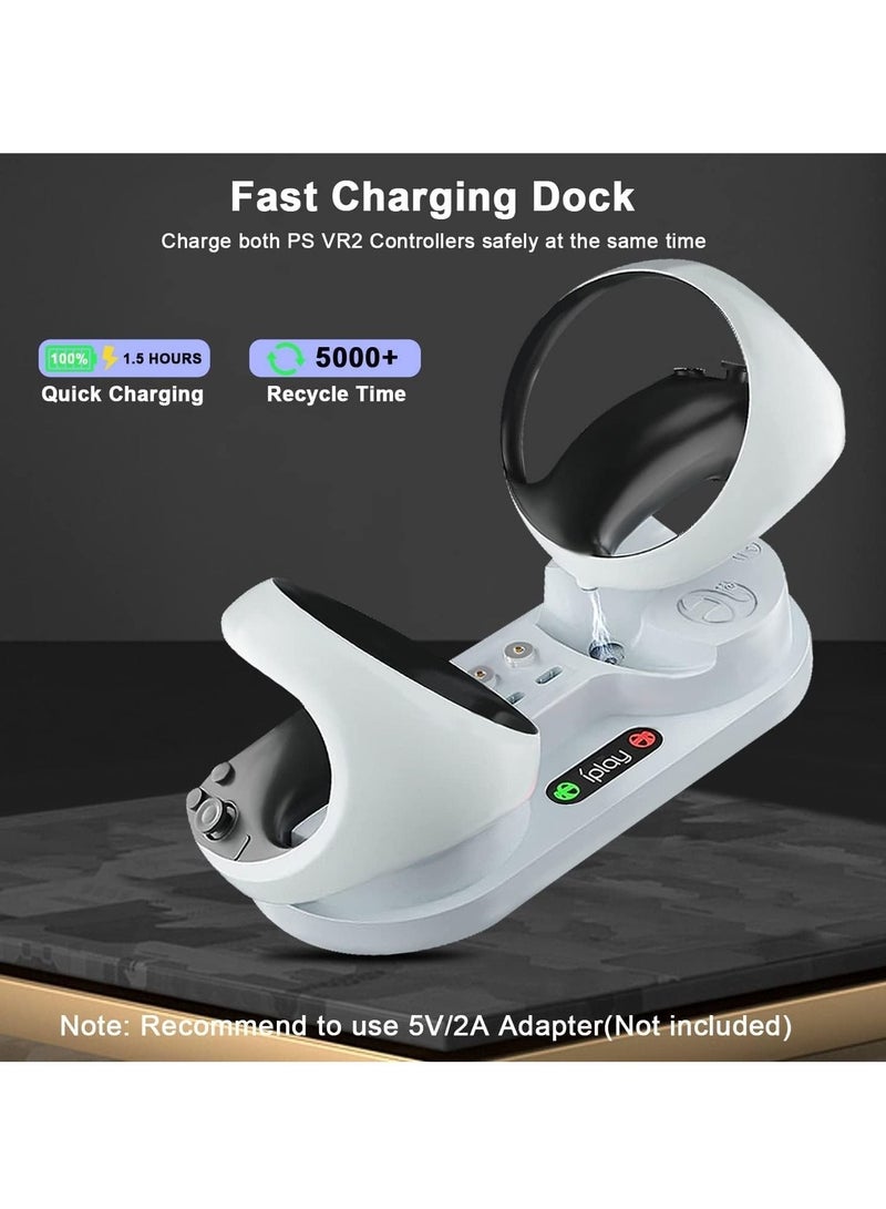 Captaintech PSVR 2 Charging Station, Dual Fast Charging Dock for Playstation VR2 Sense Controller with Led Indicator PS VR2 Charging Stand for PS5 VR2 Accessories with 4 Type-C Magnetic Clasp Type-C Cable - Image 3