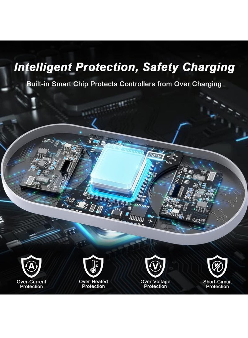 Captaintech PSVR 2 Charging Station, Dual Fast Charging Dock for Playstation VR2 Sense Controller with Led Indicator PS VR2 Charging Stand for PS5 VR2 Accessories with 4 Type-C Magnetic Clasp Type-C Cable - Image 5