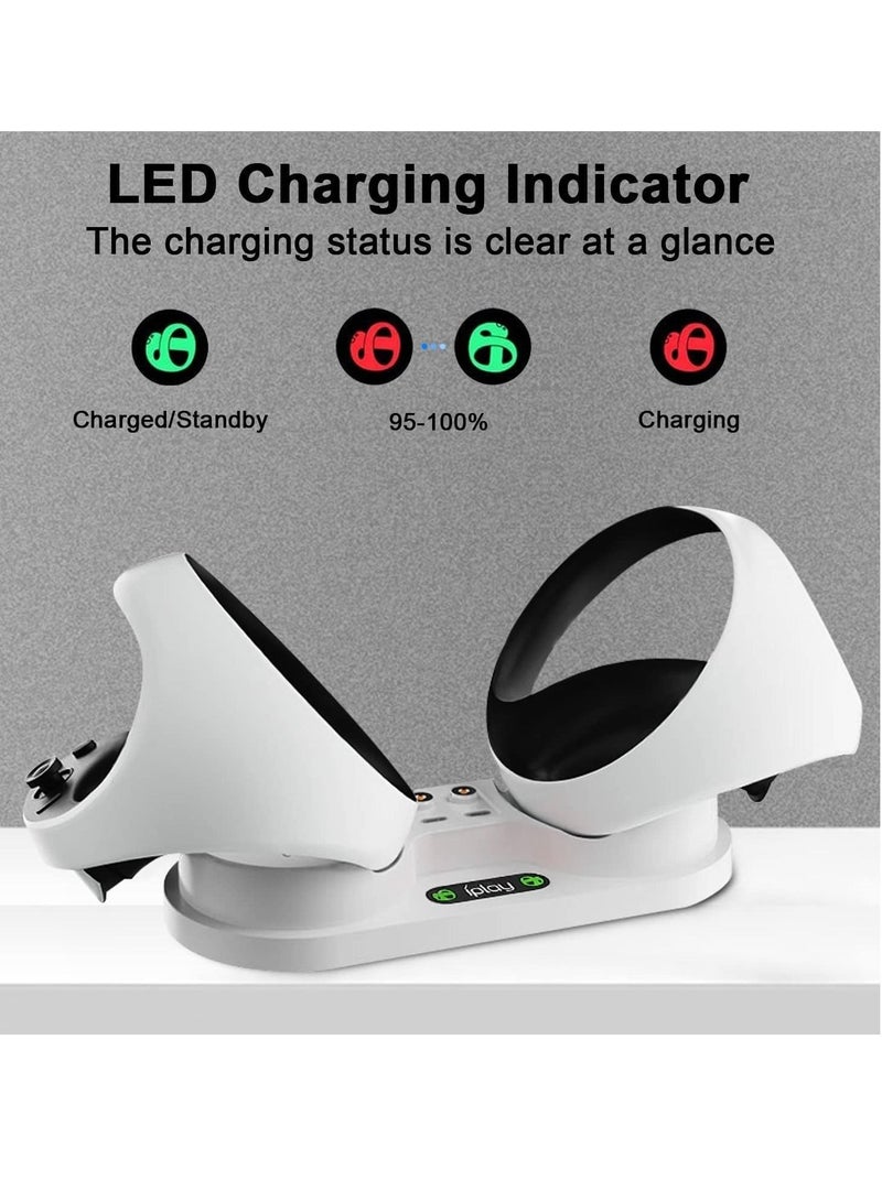Captaintech PSVR 2 Charging Station, Dual Fast Charging Dock for Playstation VR2 Sense Controller with Led Indicator PS VR2 Charging Stand for PS5 VR2 Accessories with 4 Type-C Magnetic Clasp Type-C Cable - Image 4