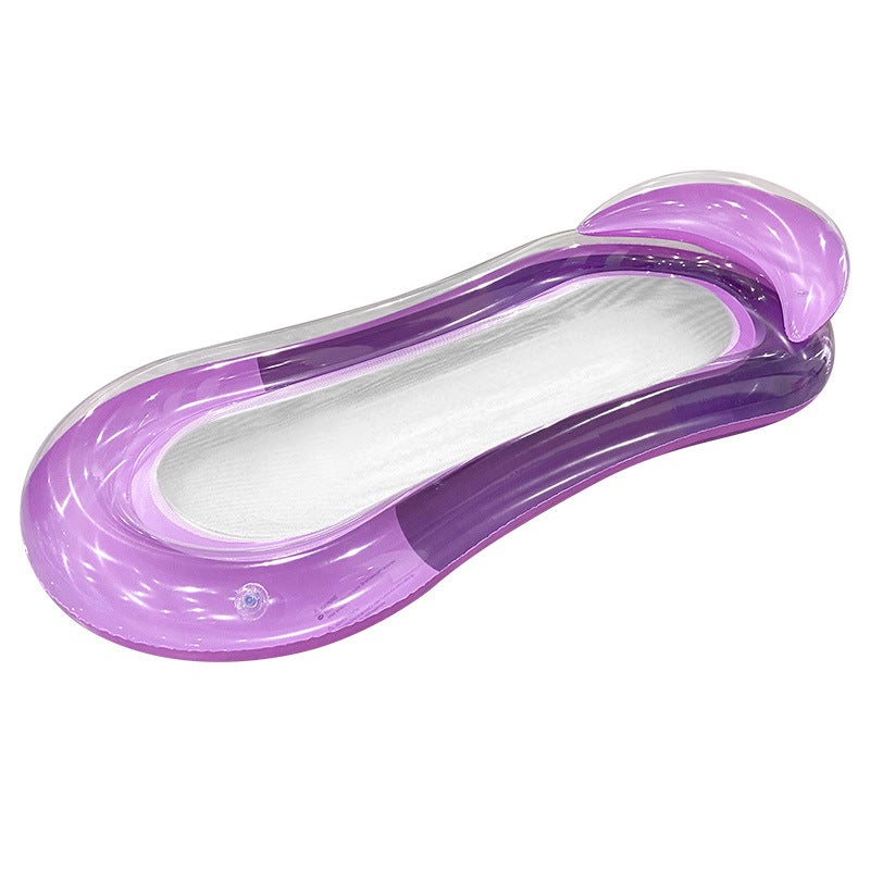 Foldable Inflatable Pool Float Lounger, Double Hole Leaf-Shaped Water Bed for Swimming Pool - Image 5
