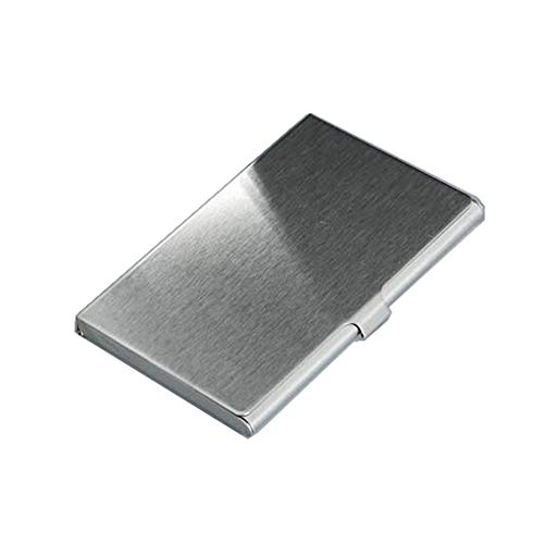 lasenersm 1 Piece Stainless Steel Business Card Holder Case Name Card Holder Credit Card Case Slim Design Business Card Case for Travel Home or Office Use Protects Your Business Cards, Style D - Image 2