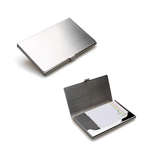 lasenersm 1 Piece Stainless Steel Business Card Holder Case Name Card Holder Credit Card Case Slim Design Business Card Case for Travel Home or Office Use Protects Your Business Cards, Style D - Image 3
