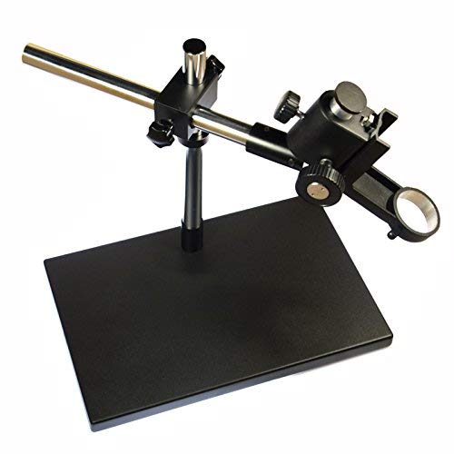 HAYEAR HAYEAR Heavy Boom Stereo Metal Table Stand Universal Large Platform for Industrial Microsocpe 50MM Lens Holder Ring Support Go Up Down and Forward Movable 3D Mode Adjust 