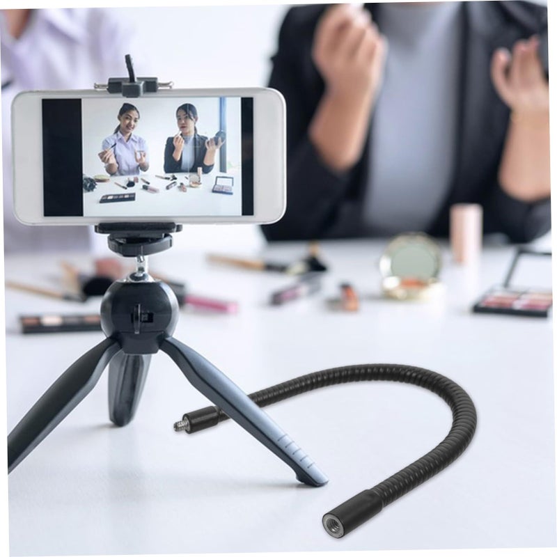 Bendable Microphone Stand Extension Rod Holder for Smartphones Cameras Desk Use Black - Image 4