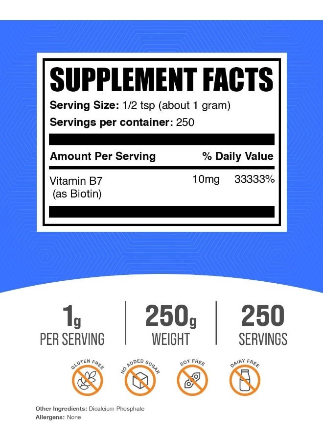 BulkSupplements Biotin Vitamin B7 Powder for Adults - Image 2