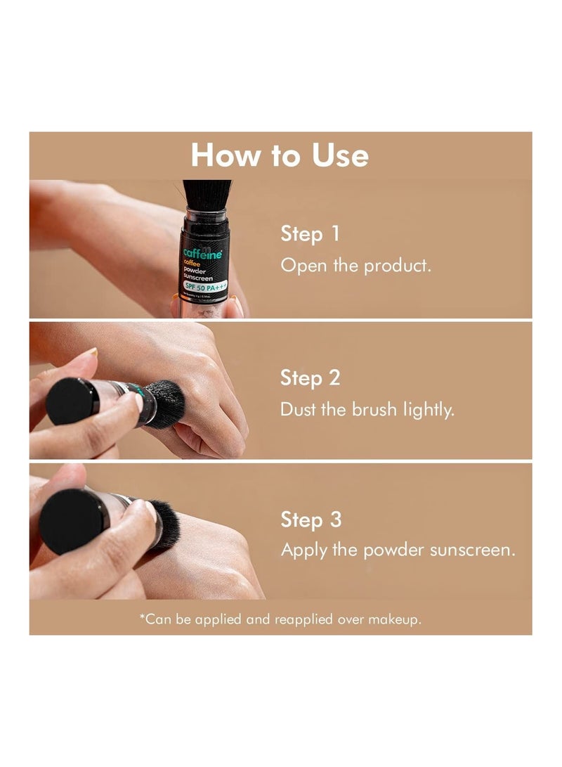MCaffeine Coffee Powder Sunscreen With SPF 50 Protection 4 gm - Image 3