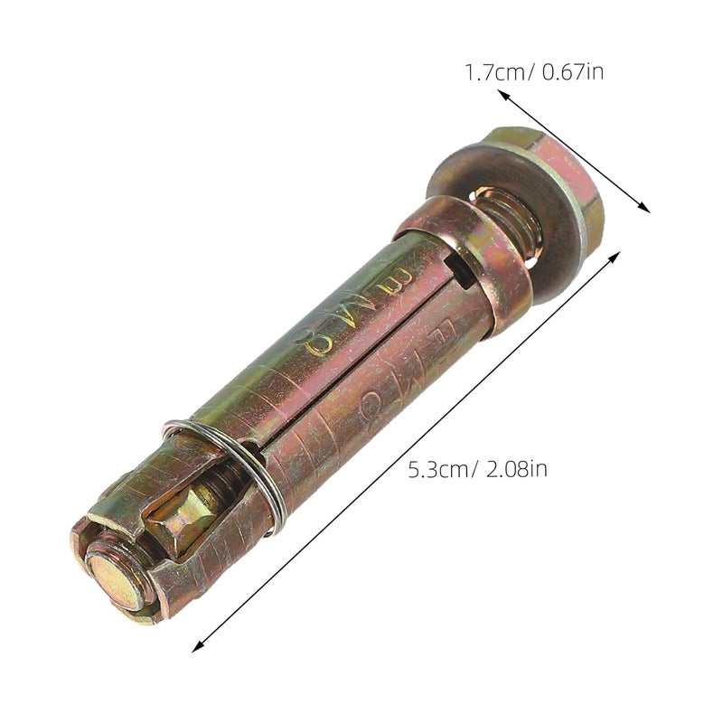 كيسانجل 12 قطعة مسامير تثبيت درع ثقيلة 10 مم × 50 مم مثبتات معدنية للبناء - Image 3