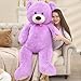 Toys Studio Ultra Soft Teddy Bear 51 inch Giant Stuffed Animal Large Stuffed Bear Plush Toy for Girls Girlfriend Valentines Gifts Christmas Kids Birthday Baby Shower Purple - Image 2