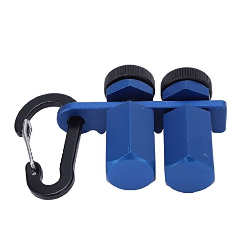 Stair Gauge 2-Pack Blue Black Aluminum Alloy - Precise Flush Edge Clamping Circular Saw Guide - Non-Slip Glove-Friendly Operation Rafter Layout Tool for Woodworking Framing Job Sites - Image 1