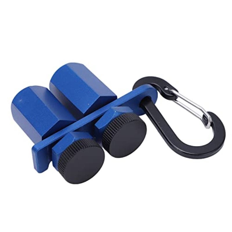 Stair Gauge 2-Pack Blue Black Aluminum Alloy - Precise Flush Edge Clamping Circular Saw Guide - Non-Slip Glove-Friendly Operation Rafter Layout Tool for Woodworking Framing Job Sites - Image 4